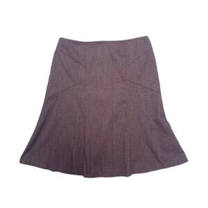 NEW YORK & CO Stretch Purple Tweed Fluted Midi Skirt | 4